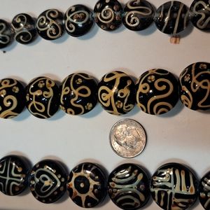 Beautiful black/tan beads for jewelry making